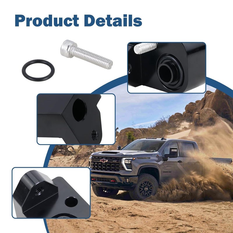 Xiaoyudou MAP Air Intake Temperature Sensor Spacer Anti-Soot Fit for 2017-2025 Chevy Silverado 2500HD 3500HD, GMC Sierra 2500HD 3500HD 6.6L Duramax Diesel(Black) - Image 5